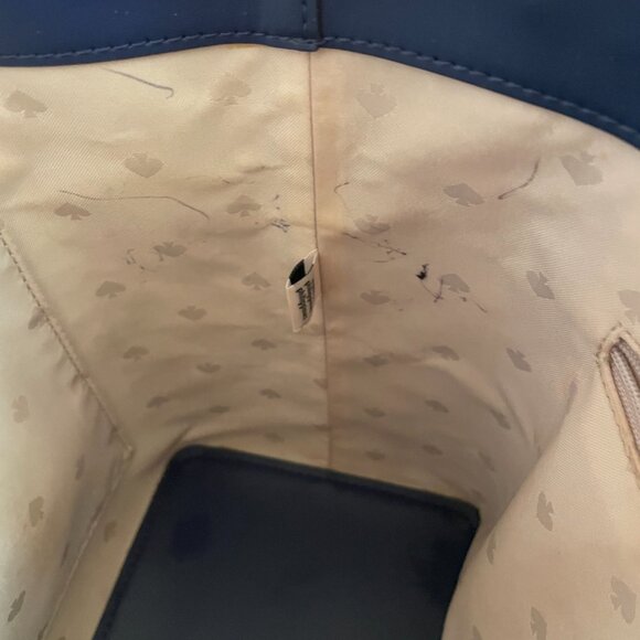 Kate Spade Kaci Floral Embossed Tote Off White Studded - Picture 10 of 14